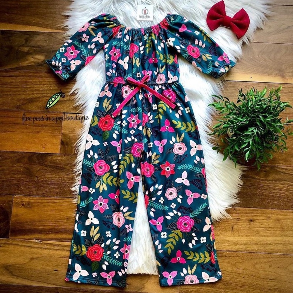 Deep Fall Blooms Romper